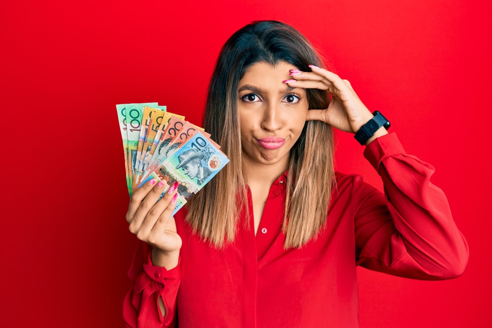 Woman worried about wage growth in Australia