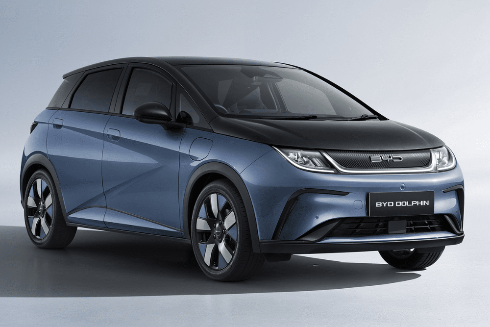 Blue BYD dolphin