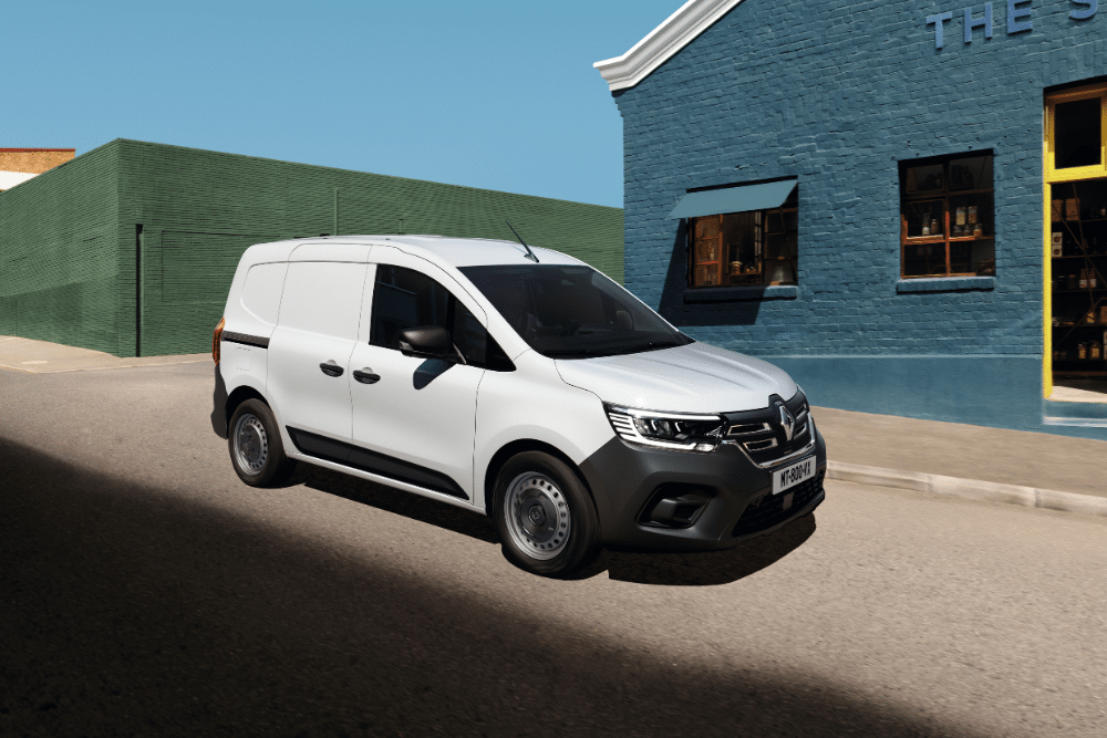 Renault Kangaroo E-Tech parked in street.