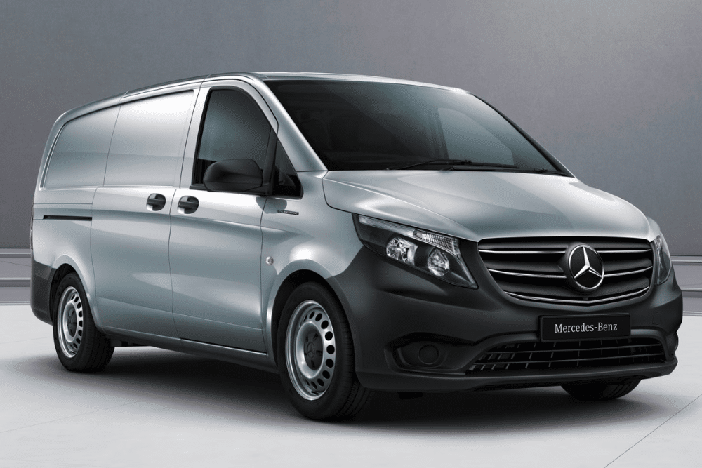 Grey Mercedes-Benz Evito van.