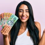 Australian woman saving money