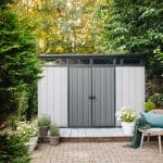 Cheap garden shed in Australian backyard