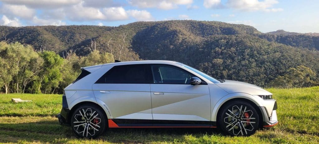 Silver Hyundai IONIQ5 N, 2024 model EV in Adelaide, South Australia