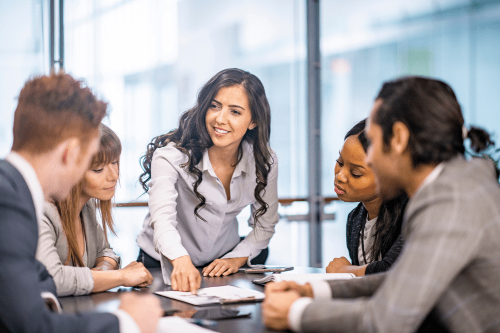 Colleagues in a business meeting