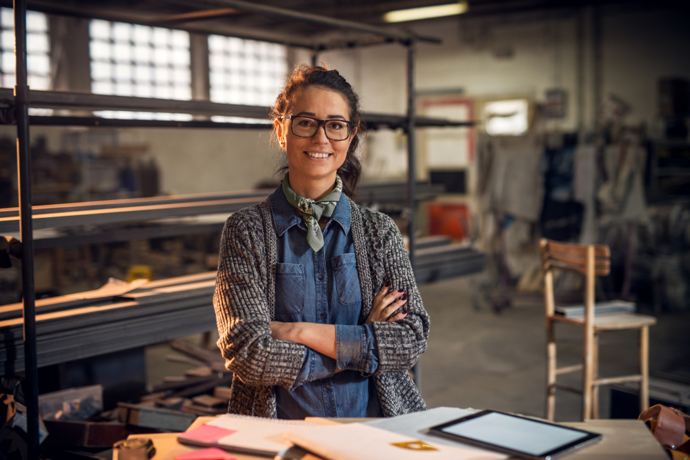 Business owner in her workshop