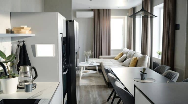 The interior of an apartment