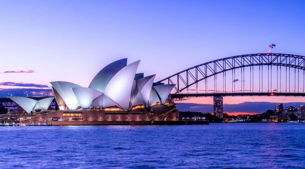 View of the Sydney Opera House and Harbour Bridge