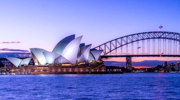 View of the Sydney Opera House and Harbour Bridge