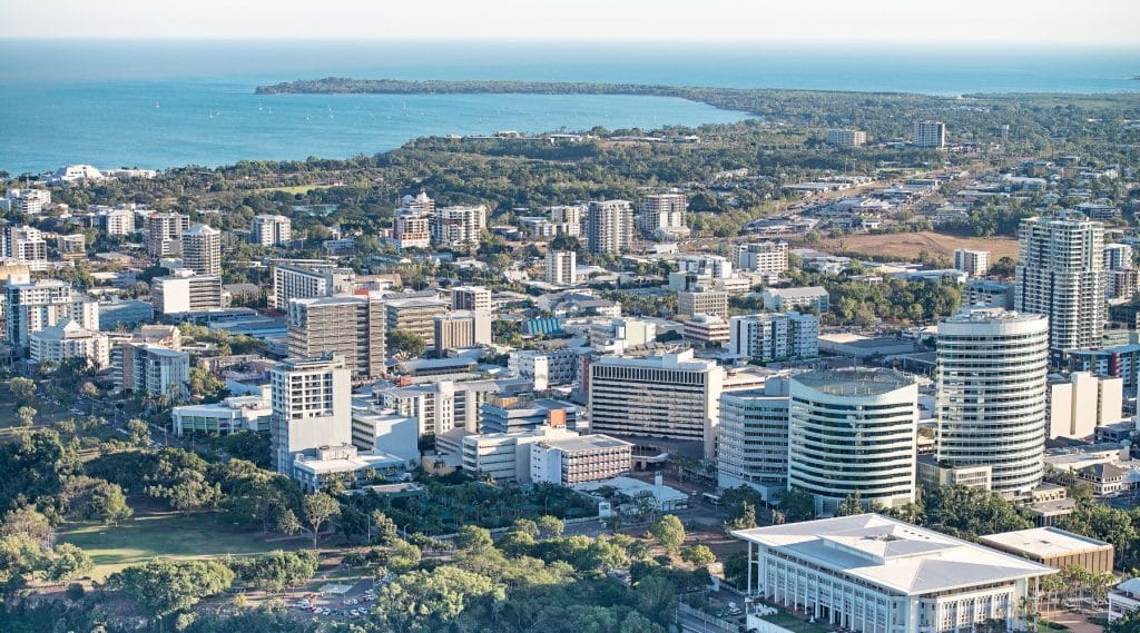 Aerial view of Darwin, NT.