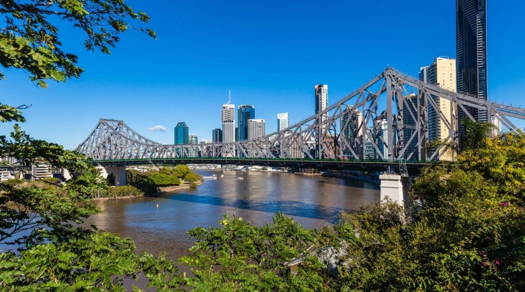 View of Brisbane city and Story Bridge