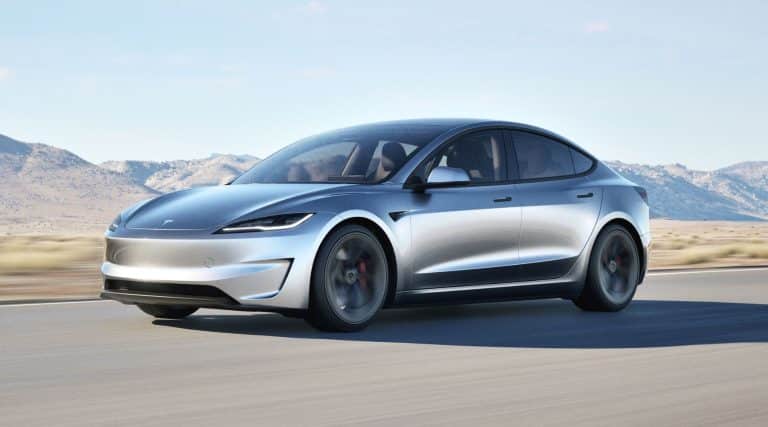 Silver Tesla Model 3 Performance