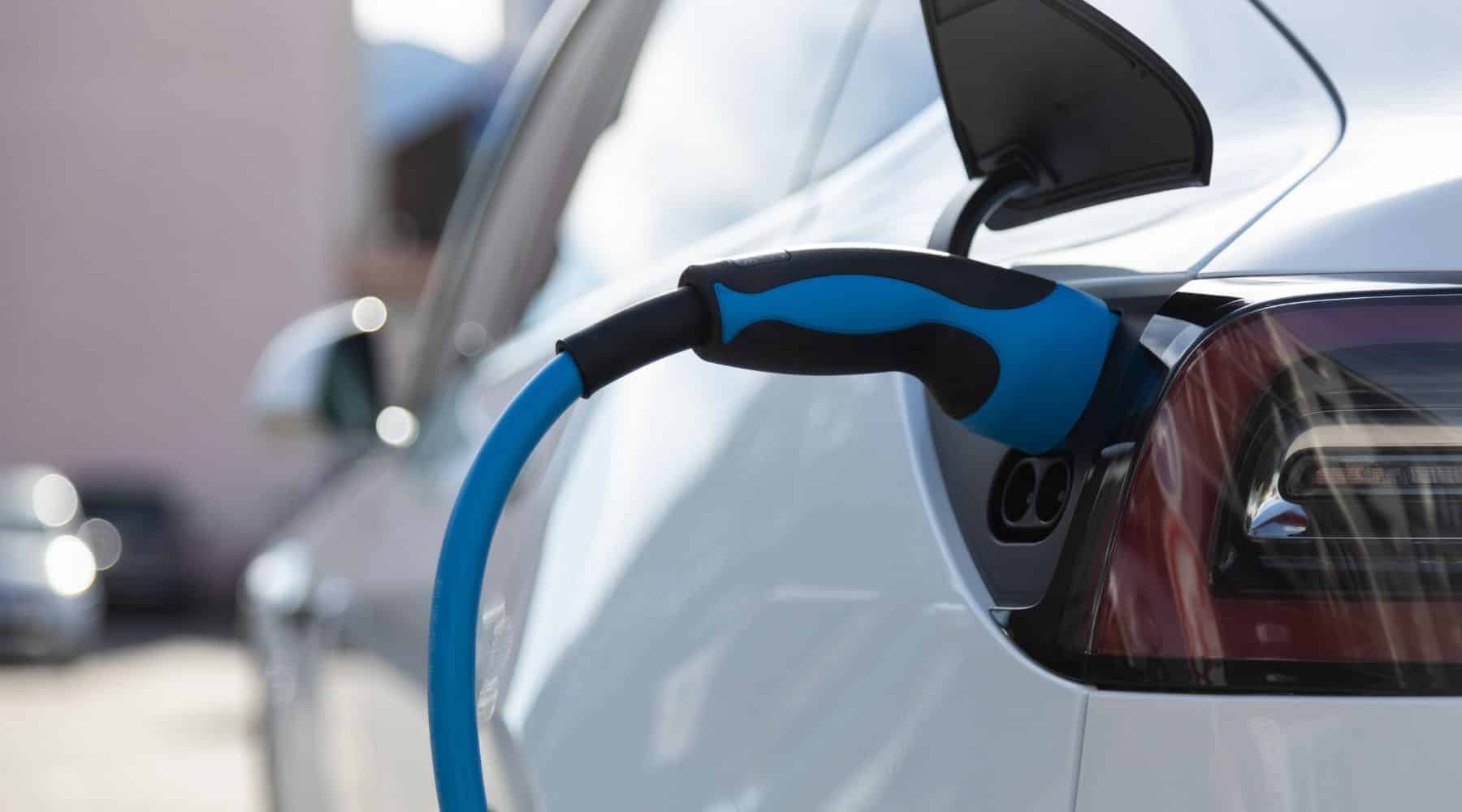EV charger plugged into EV